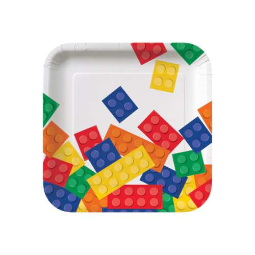 Lego Blocks Lunch plates - Click Image to Close